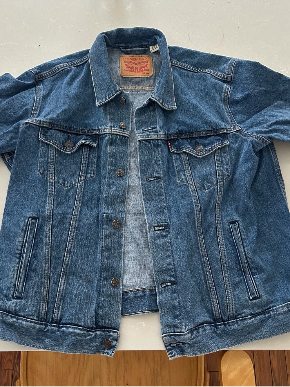 Levi's Dark Blue Denim Jacket with Chest Pockets